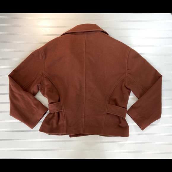 The Limited Ladies Size M/L Rust Colored Classic Short Pea Coat Preowned - Picture 3 of 7